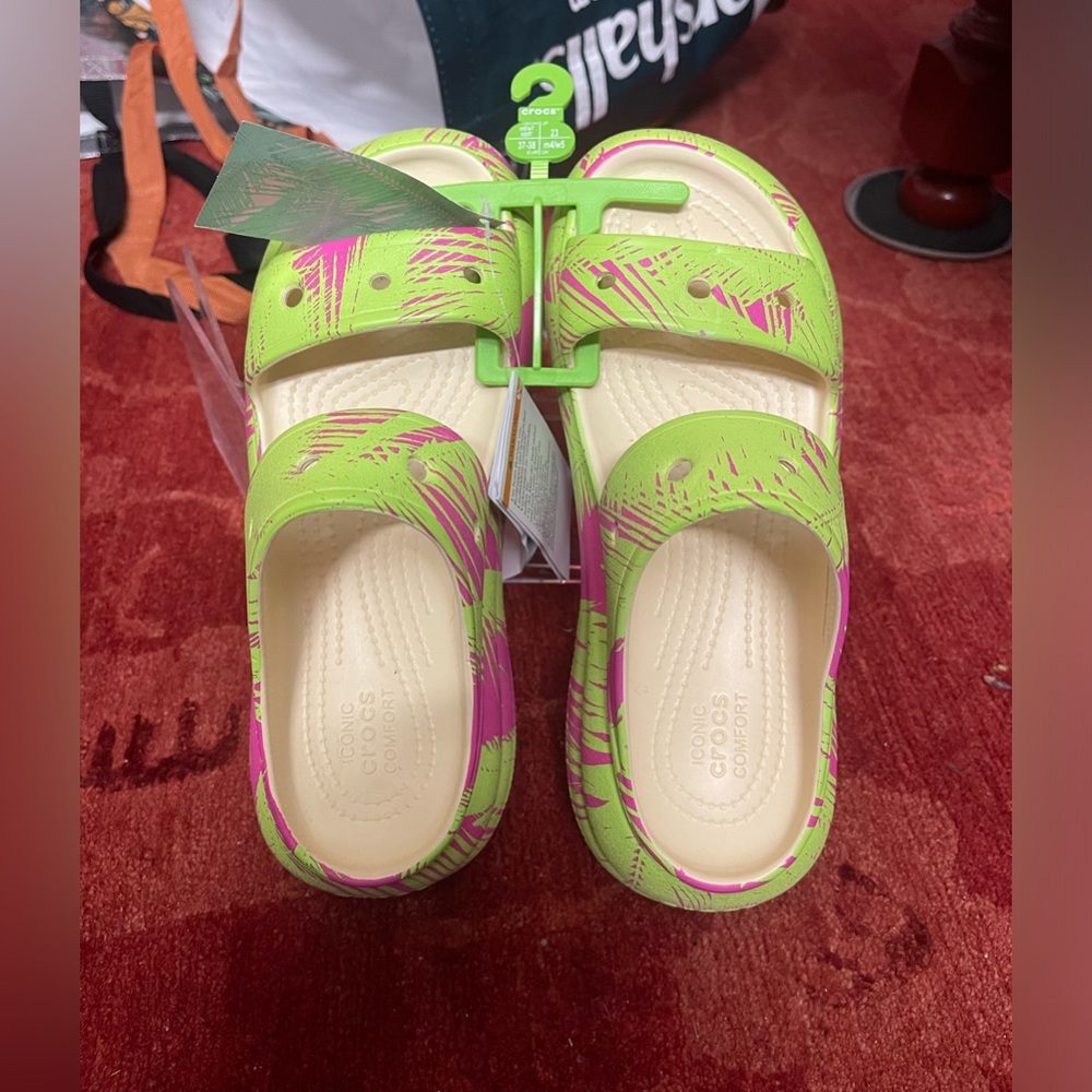 Crocs Unisex Crush Platform Sandals | Vanilla/Multi,